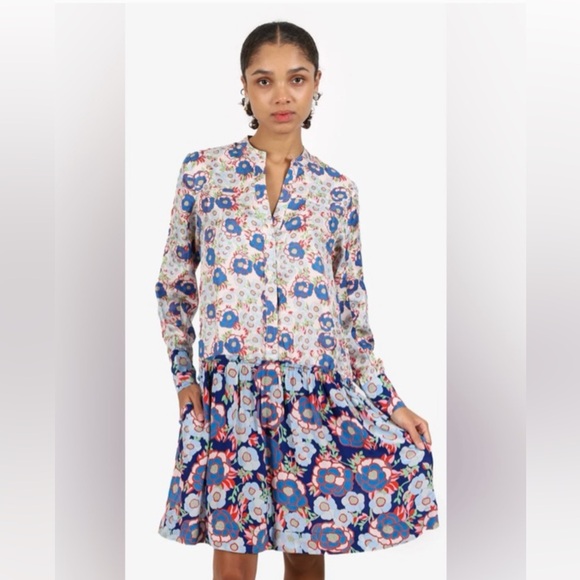 Sandro Dresses & Skirts - NEW! SANDRO Kimberly Floral Silk Midi Dress SZ 36